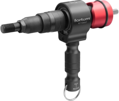 Nástavec nýtovací na vrtačku T-COMBO, sada pro matice M3-M12 i trh. nýty 2,4-6,4mm, CrMoV FORTUM