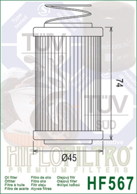 Olejový filtr HIFLOFILTRO HF567