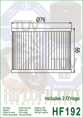 Olejový filtr HIFLOFILTRO HF192