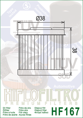 Olejový filtr HIFLOFILTRO HF167