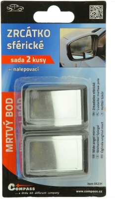 Zrcátko sférické hranaté Compass 2 ks