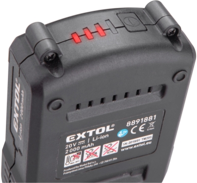 Baterie akumulátorová SHARE20V, 20V Li-ion, 2000mAh EXTOL ENERGY