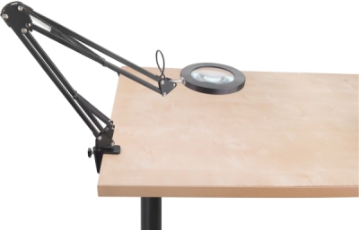 Lampa stolní s lupou, USB napájení, 1300lm, 3 barvy světla, 5x zvětšení EXTOL LIGHT