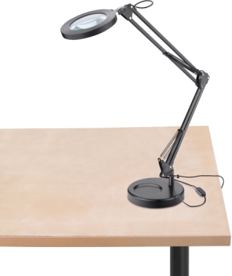 Lampa stolní s lupou, USB napájení, 1300lm, 3 barvy světla, 5x zvětšení EXTOL LIGHT