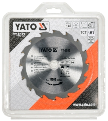 Kotouč na dřevo 140 x 20 mm 16z Yato YT-6052