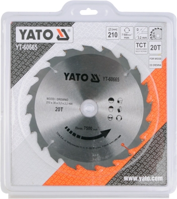 Kotouč na dřevo 210 x 30 mm 20z Yato YT-60665