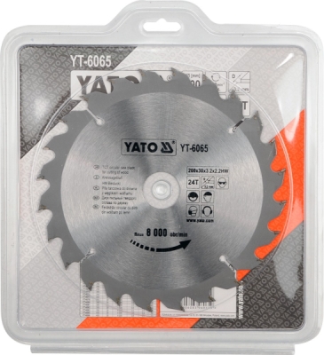 Kotouč na dřevo 200 x 30 mm 24z Yato YT-6065