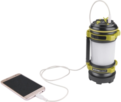 Svítilna 350lm, Cree XPG2 LED, 360° osvětlení, USB nabíjení s powerbankou, CREE XPG2 R5 LED + 40x LED EXTOL LIGHT