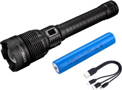 Svítilna 8000lm, zoom, USB nabíjení s powerbankou, 60W COB LED EXTOL LIGHT