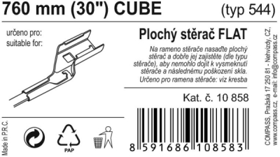 Stěrač FLAT BULK (CUBE) 30"/750mm Compass