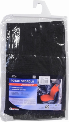 Potah sedadla TRIKO SOFT přední 1ks černý Compass