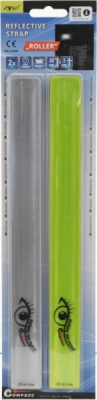 Compass pásek reflexní roller 2ks žlutý + stříbrný