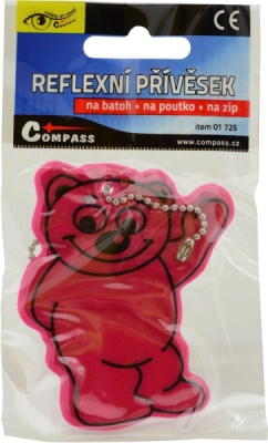 Compass přívěšek reflexní bear - fialový