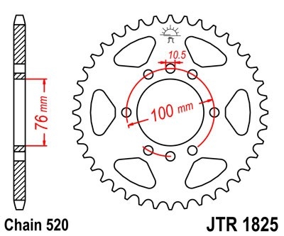 Řetězová rozeta JT JTR 1825-48 48 zubů, 520