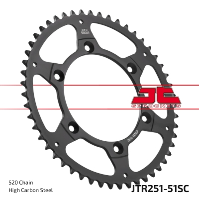 Řetězová rozeta JT JTR 251-51SC 51 zubů, 520 Self Cleaning Lightweight
