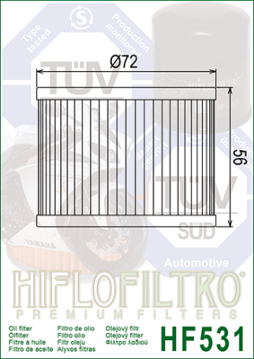 Olejový filtr HIFLOFILTRO HF531