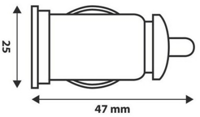 Zapalovač - zástrčka 12/24V, 1xUSB, LED podsvětlení
