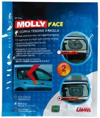 Clona boční 35x45cm, černá, MOLLY-FACE s motivem kočky