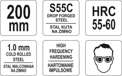 Yato Nůžky na plech 200 mm rovné