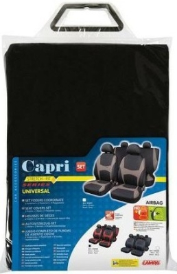 Potah sedadel CAPRI černo-červený, 8 dílů