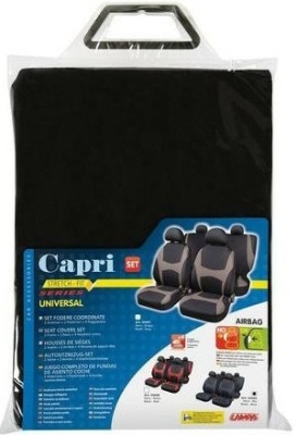 Potah sedadel CAPRI černo-modrý, 8 dílů