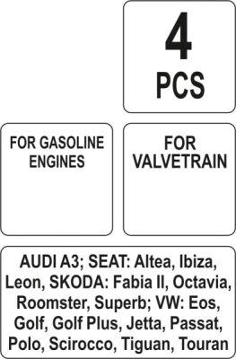 Sada na blokování rozvodových kol ,V.A.G. 4ks 1.4-1.6 FSI Yato YT-06017