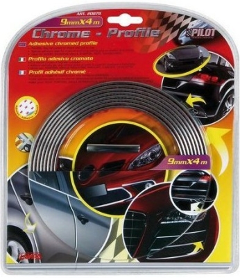 Lišta chrom UNI 9mm x 4m