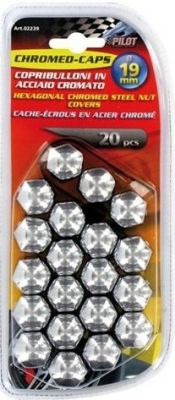 Kryty šroubů ozdobné CHROME-CAPS 19mm