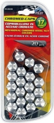 Kryty šroubů ozdobné CHROME-CAPS 17mm