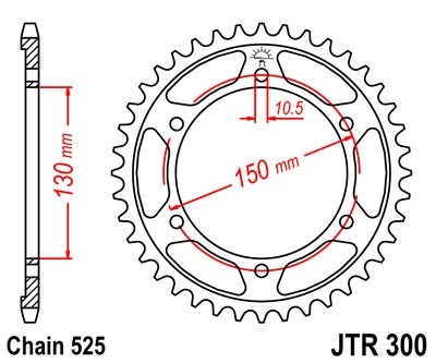 Řetězová rozeta JT JTR 300-48 48 zubů, 525