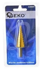 HSS stupňový vrták 4-20mm GEKO G38505