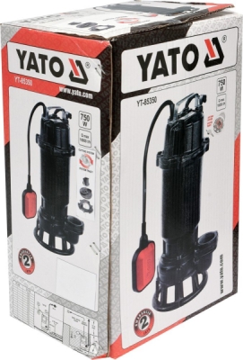 Yato YT-85350 kalové čerpadlo s drtičem, 750 W, 16000 l/h, litinové tělo, IPX8