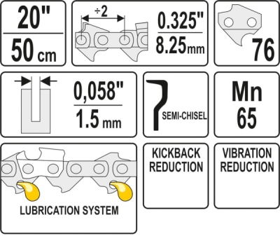 CHAIN 20" 0,325 Yato YT-84944