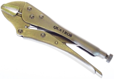 QUATROS Rychloupínací, samosvorné kleště 250 mm- oblé čelisti QS53018