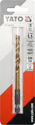 Vrták na kov TITAN 1/4" 5,5mm Yato YT-44763