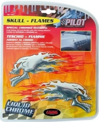 Logo 3D SKULL FLAMES 2ks