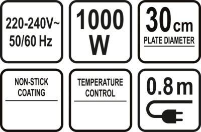 Palačinkovač 1000W Lund TO-67470