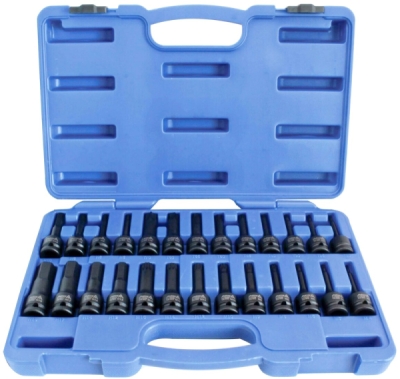 Zástrčné hlavice Imbus, TORX a XZN 1/2", úderové, sada 26 ks - ASTA A-IS2612