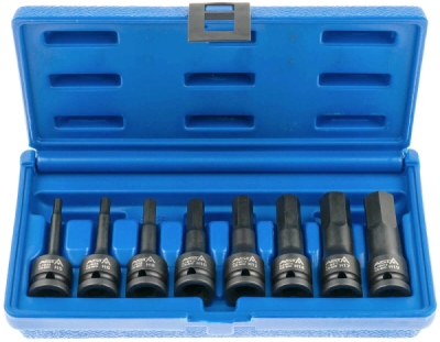 Zástrčné úderové hlavice Imbus 1/2", H5 - H19, sada 8 ks - ASTA A-1MHEX8