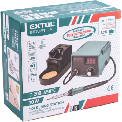 Stanice pájecí s LCD a elektronickou regulací teploty a kalibrací EXTOL INDUSTRIAL