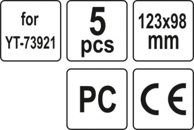 Krycí sklo pro svářečskou přilbu YT-73921, sada 5ks Yato YT-73924