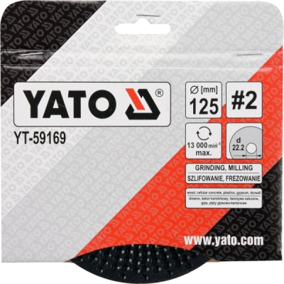 Rotační rašple úhlová jemná 125 mm typ 2 Yato YT-59169