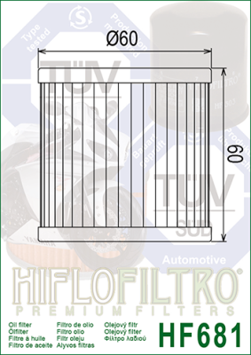 Olejový filtr HIFLOFILTRO HF681