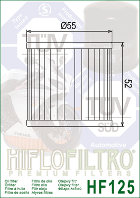 Olejový filtr HIFLOFILTRO HF125