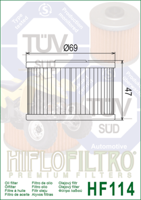 Olejový filtr HIFLOFILTRO HF114