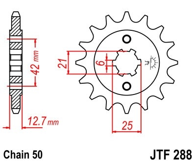 Řetězové kolečko JT JTF 288-15 15 zubů, 530