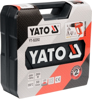 Pistole opalovací 2000 W s příslušenstvím Yato YT-82292