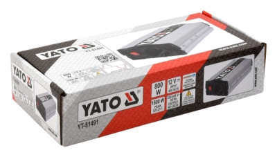 Měnič napětí 12/230V 800W Yato YT-81491
