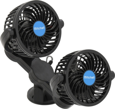 Compass ventilátor MITCHELL DUO 2x108mm 12V na přísavku