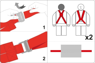 Pásy na stěhování nábytku 5 x 370 cm 3 ks Yato YT-74261